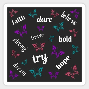 Positive Affirmation Butterfly Pattern Sticker